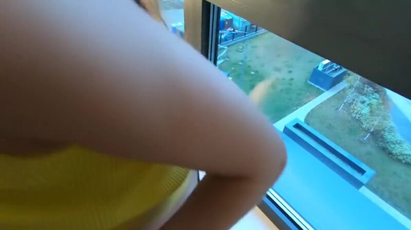 Russian Skinny Girl With The Guy At The Window Off And Fingering Homem