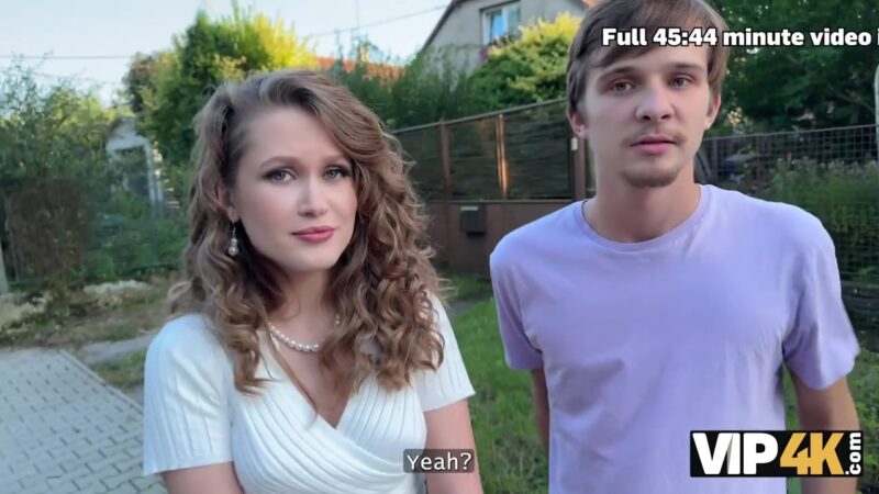 VIP4K. Hot teen Una Fairy is fucking and showing her tits and pussy in front of her BF