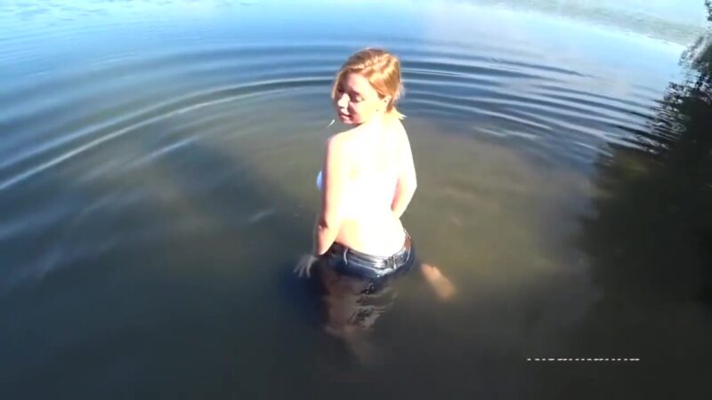 Squirt In A Public Place! Swimming In The Lake With Clothes On!