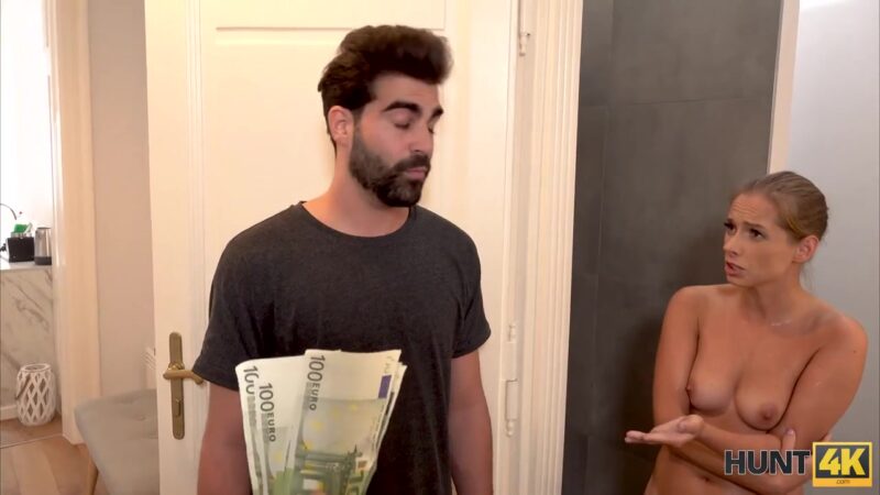 HUNT4K. Girl saw money and asked boyfriend to allow her to be penetrated