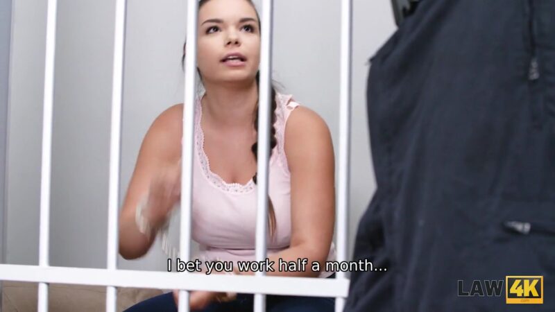 LAW4k. Hottie with natural breasts satisfies dirty needs of guards