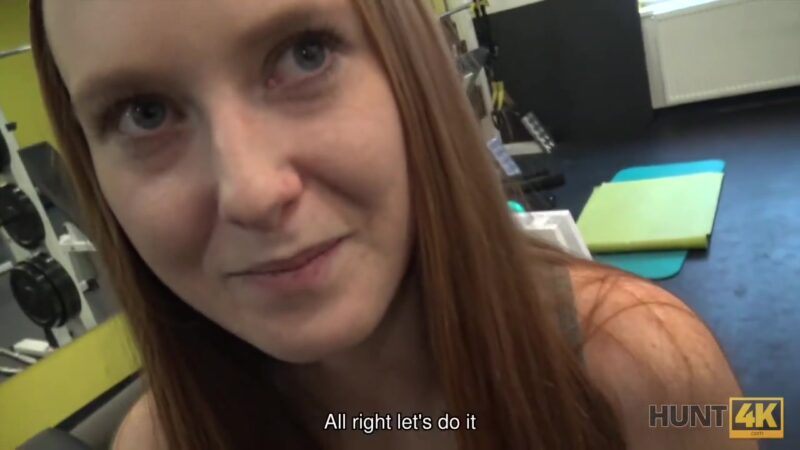 HUNT4K. Spontaneous pickup in the gym causes passionate sex scene