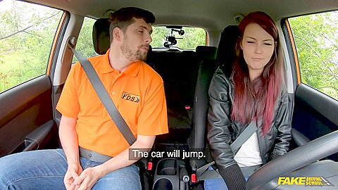 Cindy Shine Climbs On Top Of A Car To Fuck Her Driving Instructor