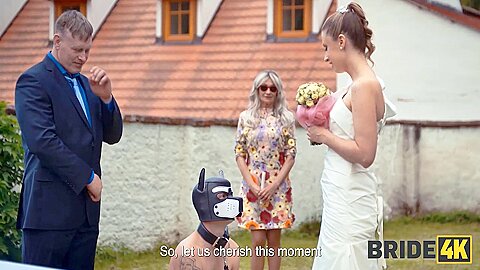 Blonde Bride With Natural Tits Enjoyed A Good Fuck On Her Kinky Wedding
