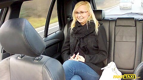 Nerdy Blonde Skunk In Glasses Gets Back At Cheating Boyfriend By Fucking Cabbie - Emily Sweet