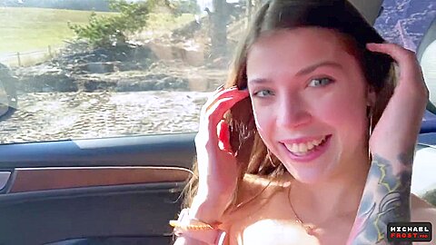 Real Russian Teenager 18+ Hitchhiker Cutie Acceded To Make Deepthroat Oral Stranger For Money And Drank Cum - Mihanika69 And Michael Frost